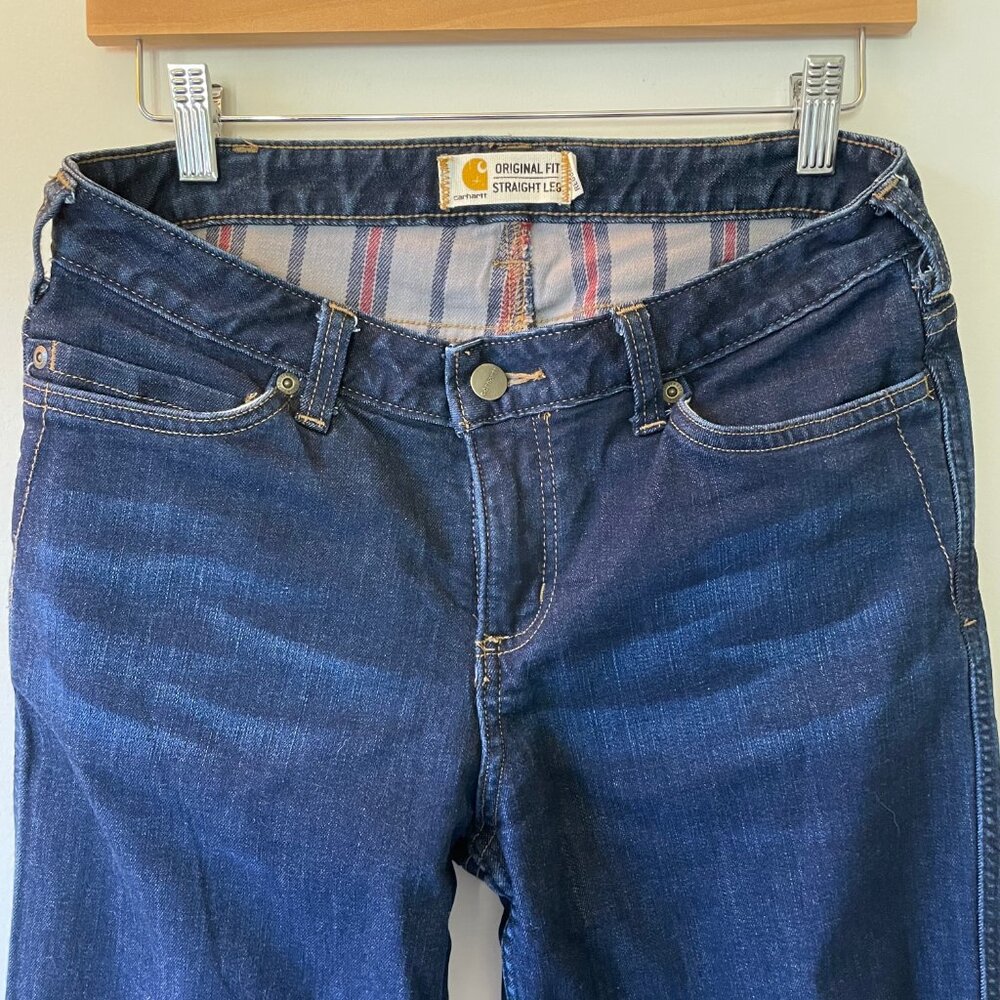 Carhartt , Women’s Flannel-Lined Jeans, Size: 6, Straight Leg